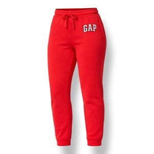 GAP Red Women's Fleece Joggers with Logo Size Large Excellent Condition
